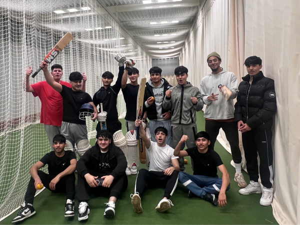 The Blue Tigers at a nets session