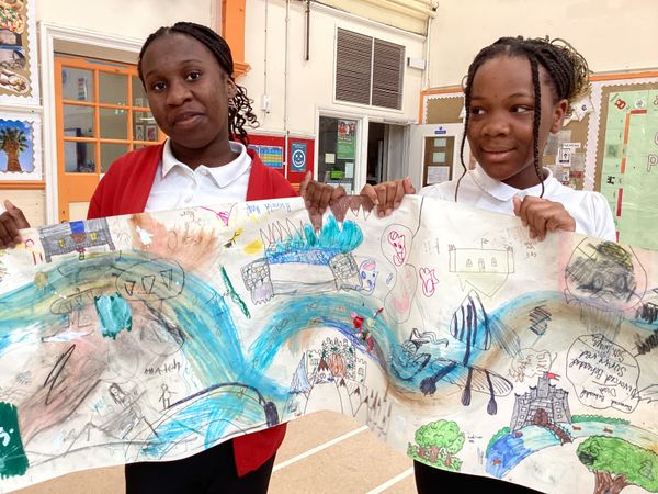 Students at Springfield Junior School showcasing their work