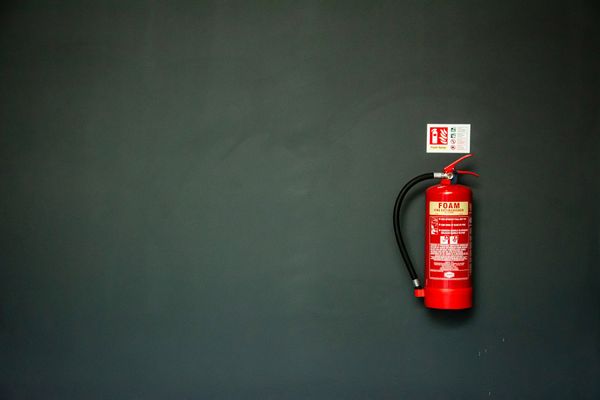 A foam fire extinguisher