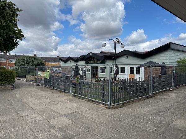 The Man on the Moon in Ipswich undergoing its refurb