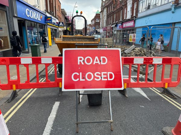 Upper Brook Street is closed for works