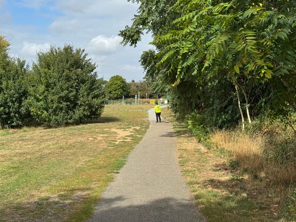 Police have cordoned off the park on Sherrington Road