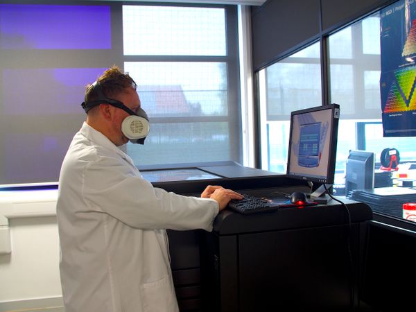 A scientist at his computer