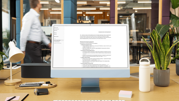 ChatGPT on a Mac in an office