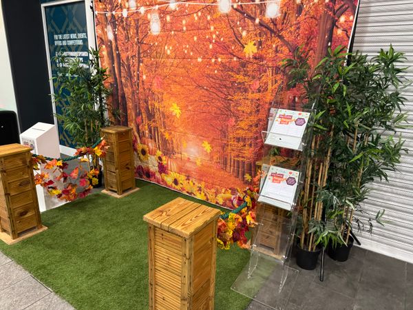 The pumpkin trail stand in the Buttermarket Centre