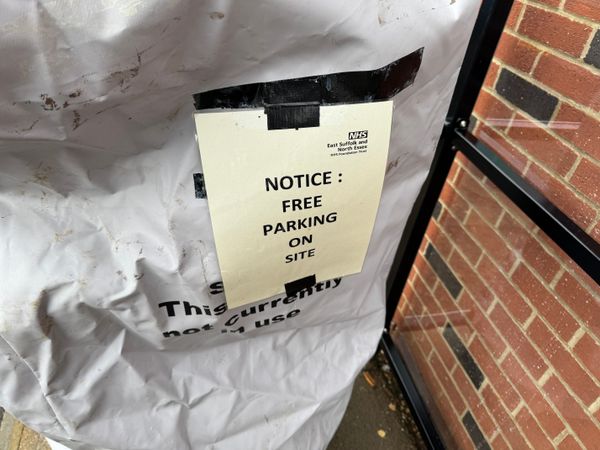 An out-of-service parking machine