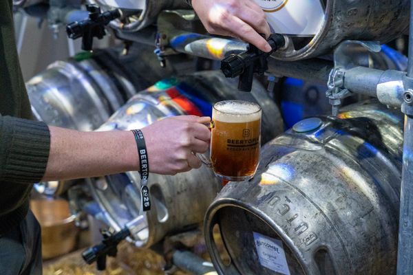 Beer being poured
