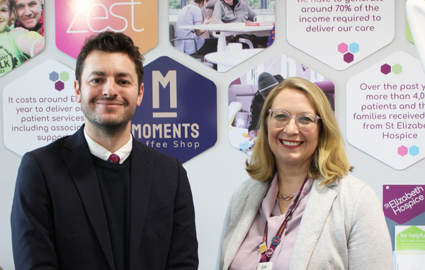 Jack Abbott MP with Judi Newman, Chief Executive of St Elizabeth Hospice