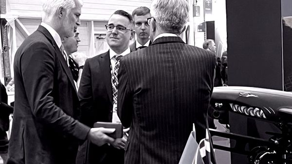 Minister for Veterans and People Alistair Carns with Ukrspecsystems