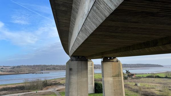 Underside of the Orwell Bridge