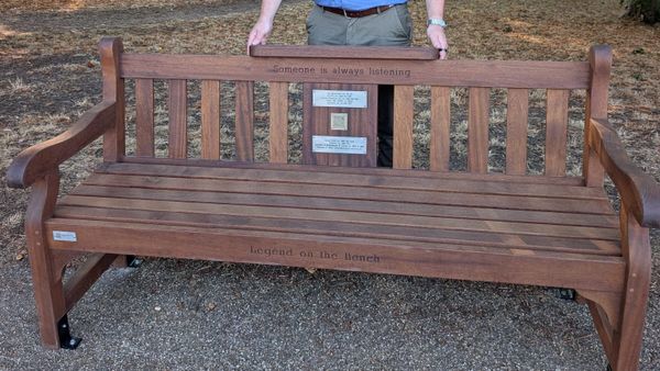 Mental health support bench installed in Christchurch Park