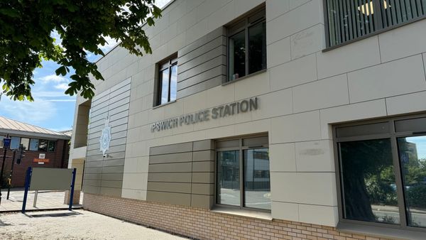 Man, 36, arrested after Ipswich police station doors smashed