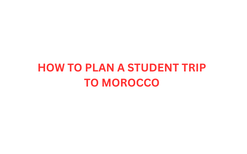 HOW TO PLAN A STUDENT TRIP TO MOROCCO