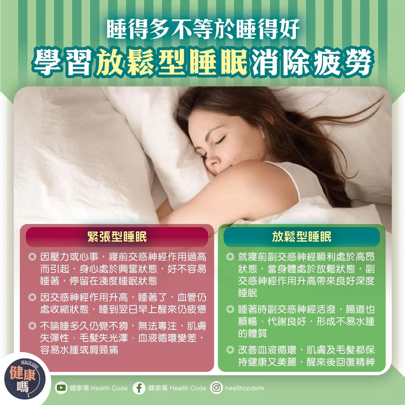 睡得多不等於睡得好 學習放鬆型睡眠消除疲勞
