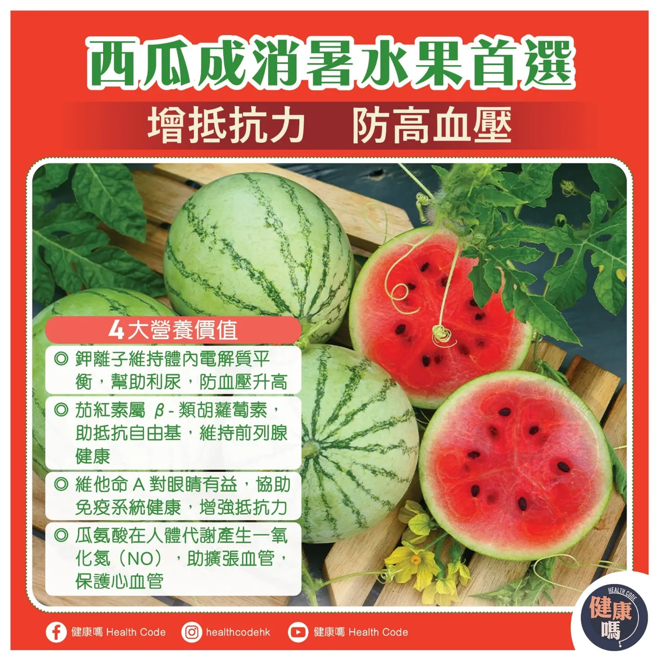 西瓜成消暑水果首選 增抵抗力 防高血壓