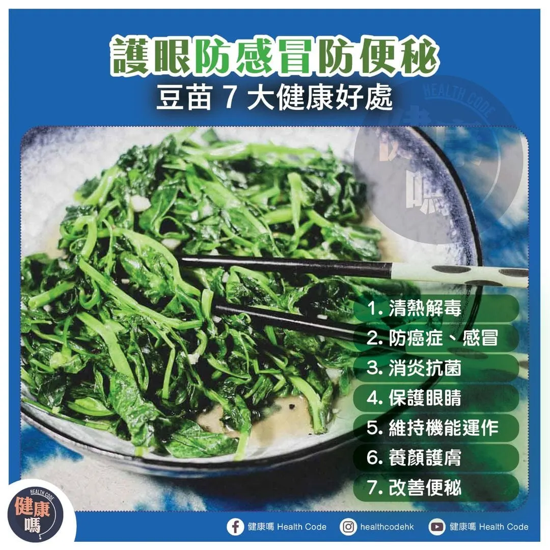 護眼防感冒防便秘 豆苗 7 大健康好處
