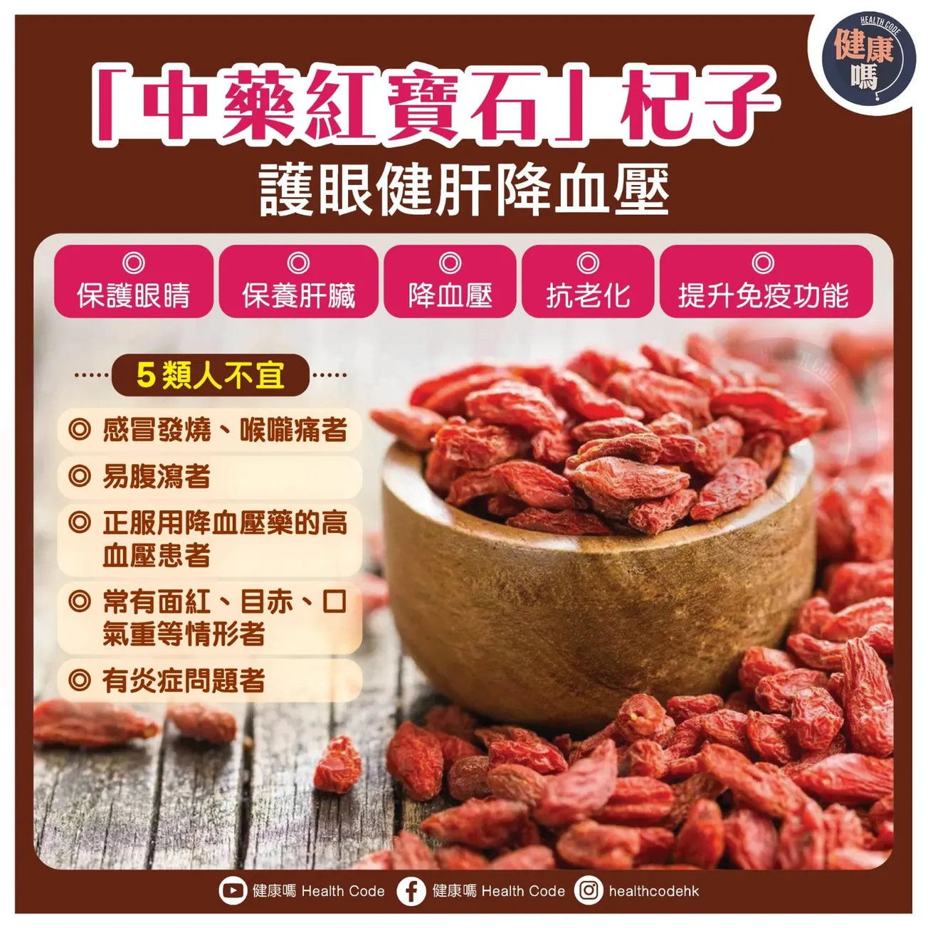 「中藥紅寶石」杞子 護眼健肝降血壓