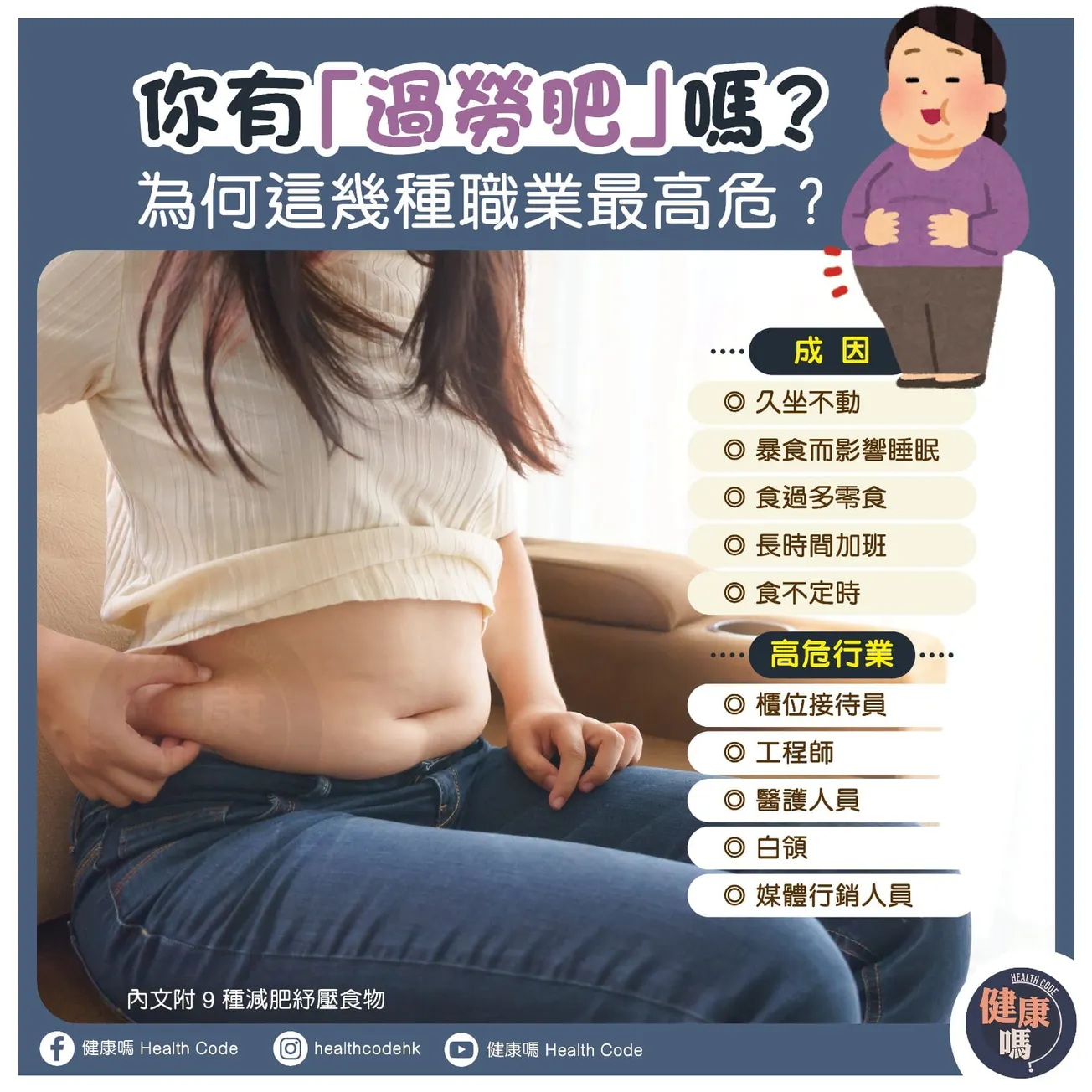 你有「過勞肥」嗎？為何這幾種職業最高危？