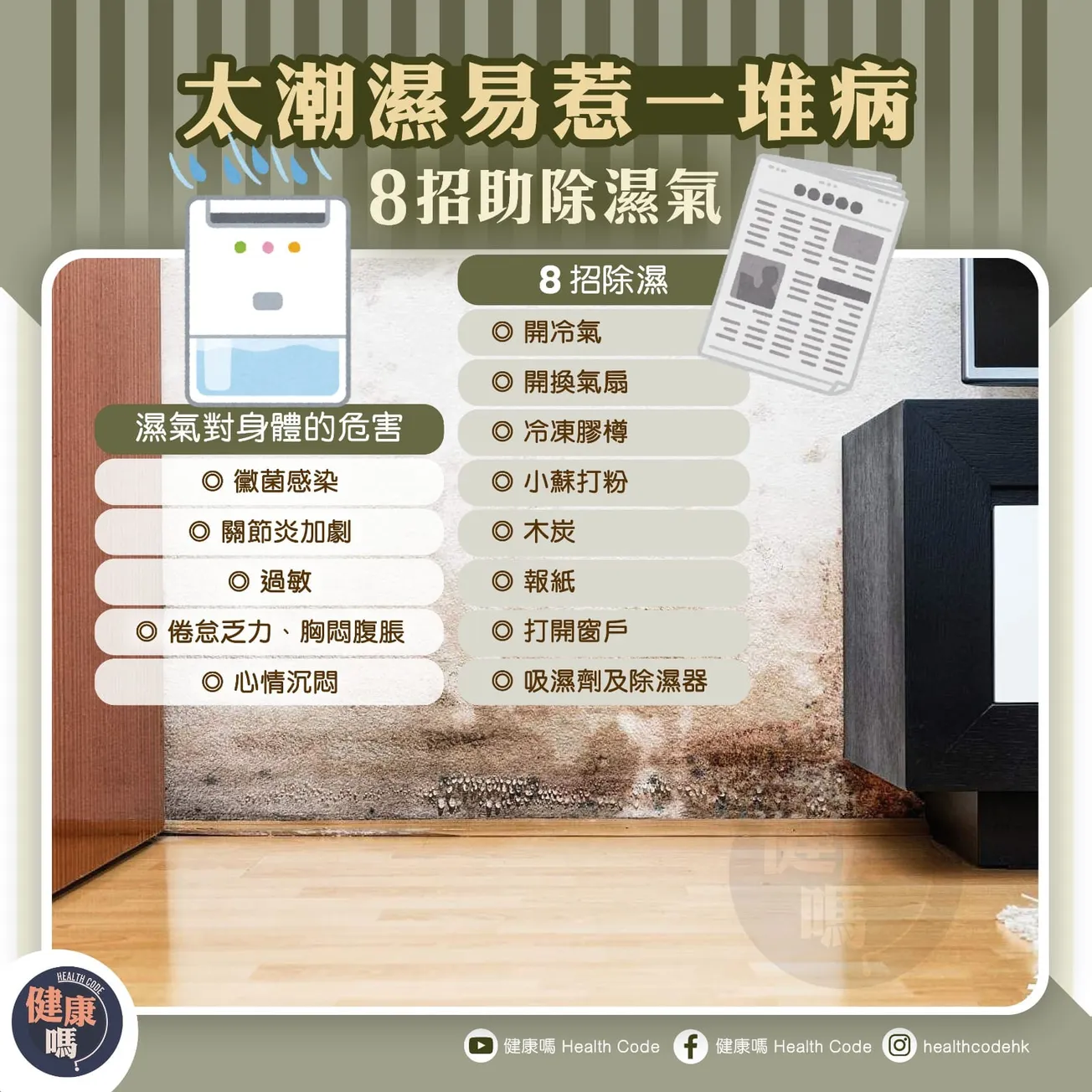 太潮濕易惹一堆病 8招助除濕氣