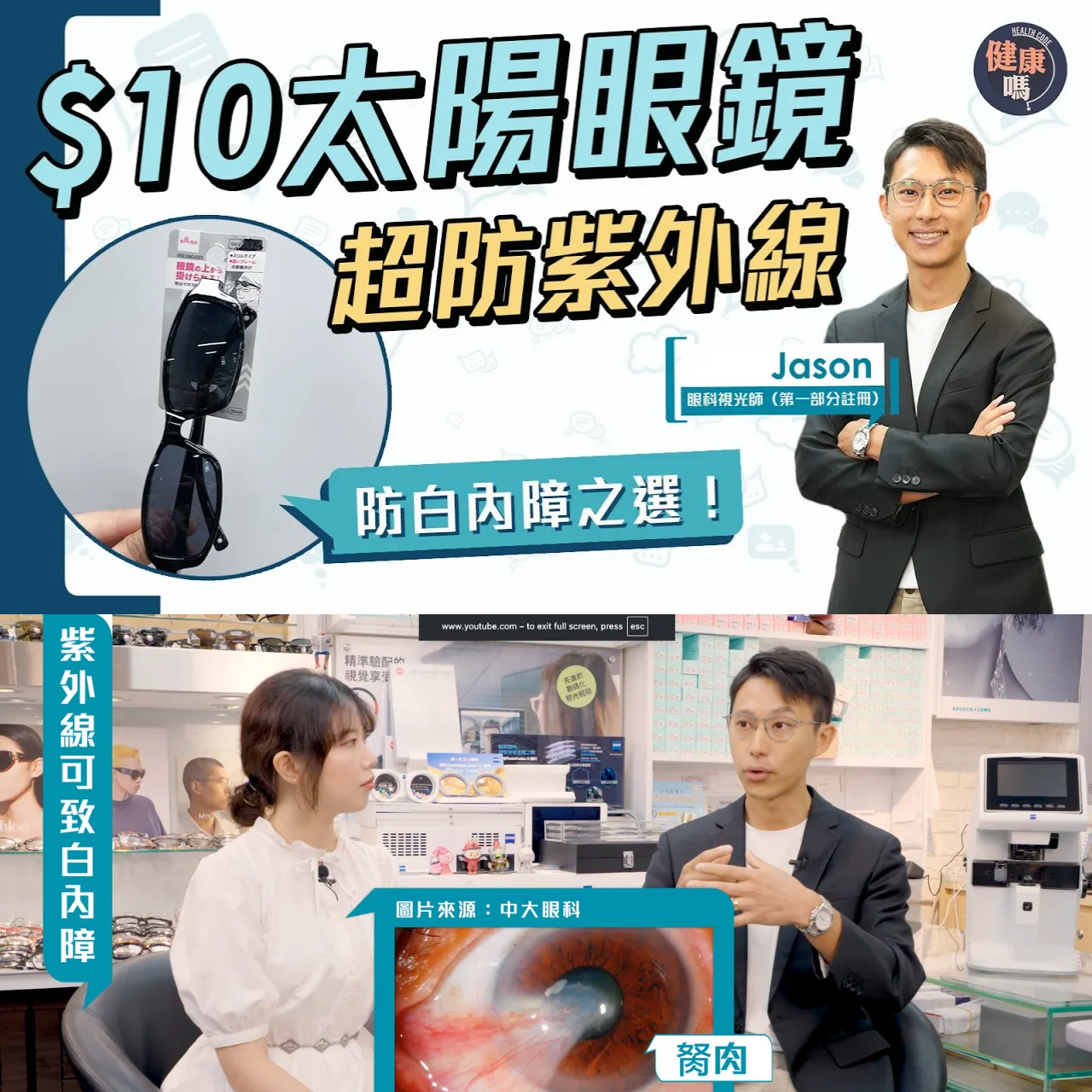 $10勝$600太陽眼鏡！防UV竟與鏡片顏色無關｜深色不防紫外線眼鏡可致白內障 1標籤即合格｜做完眼部手術戴哪款？註冊視光師教選太陽眼鏡