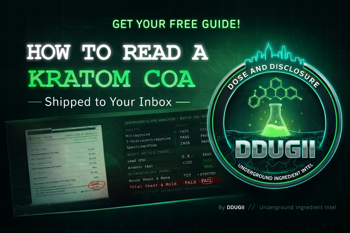 How to read a Kratom Lab Report