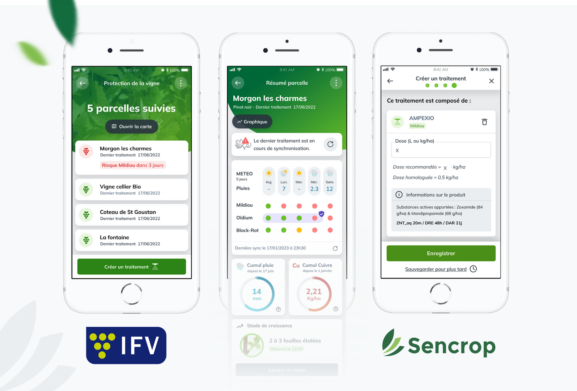 DeciTrait®: Sencrop intègre l’OAD de l’IFV dans son appli, pour la protection de la vigne