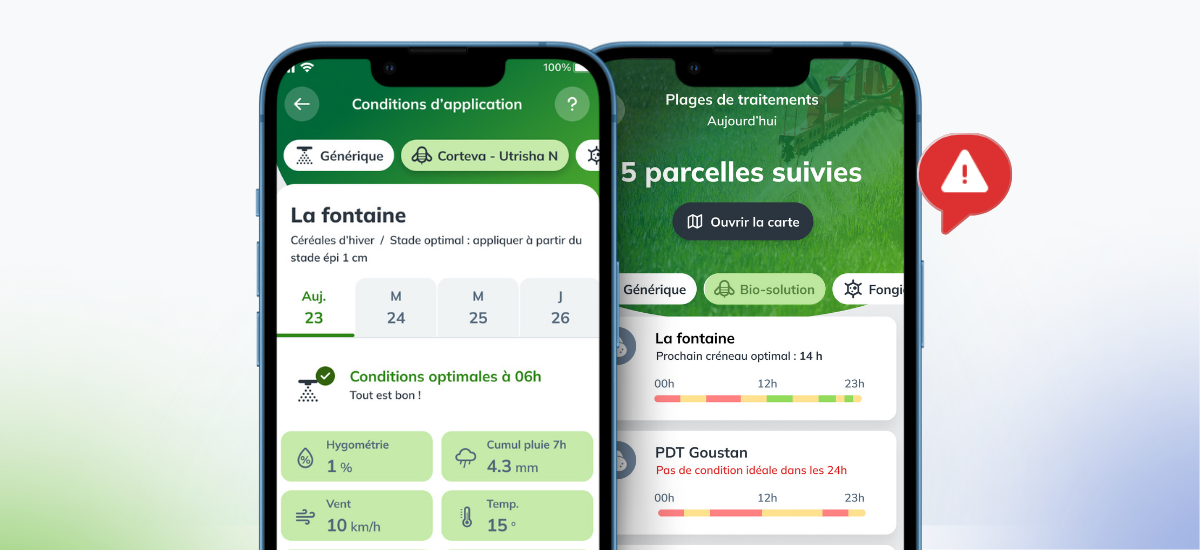Optimiser ses traitements agricoles avec les fenêtres de traitement Sencrop