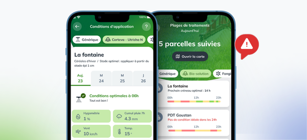 Optimiser ses traitements agricoles avec les fenêtres de traitement Sencrop