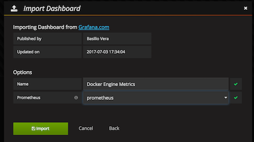 Import Grafana Dashboard