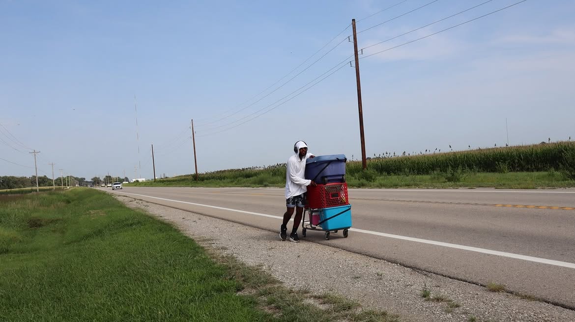 He's Walking from the Bronx to San Francisco, and He's Almost There