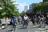 DOT Commissioner Ydanis Rodriguez and Mayor Eric Adams join dozens of other cyclists on a beautiful summer day to ride at Sum