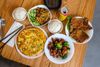 A table full of Taiwanese food at Mama Lee in Williamsburg.