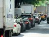 Bumper to bumper traffic in Manhattan.