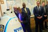 Mayor Eric Adams makes a public safety-related announcement introducing the NYPD robot called K5 at the Times Square subway s