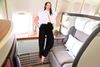 RHONY cast member Jenna Lyons enjoying business class.