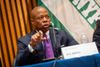 NYC Mayor Eric Adams at a crime briefing.