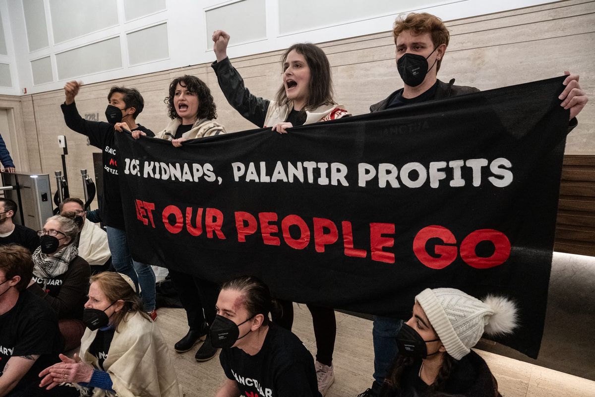 A Passover Protest in Palantir's Lobby