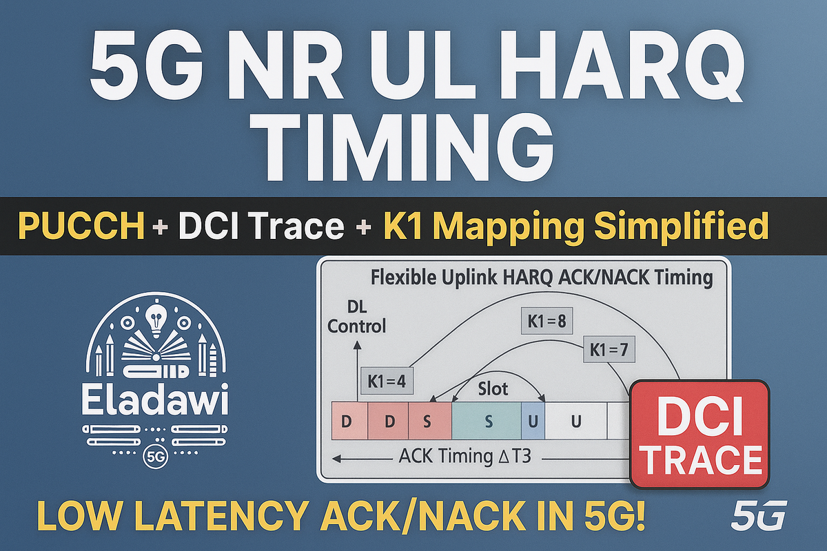 5G Uplink HARQ Timing Explained | PUCCH/PUSCH ACK/NACK Mapping, K1 Delay & DCI Traces (Post + Video)