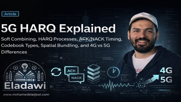 5G HARQ Explained: Soft Combining, HARQ Processes, ACK/NACK Timing, Codebook Types, Spatial Bundling, and 4G vs 5G Differences (Article)