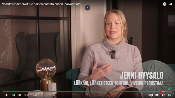 Vaihdevuodet eivät ole naisen parasta ennen -päivämäärä – Lääkäri Jenni Hyysalon vinkit hyvinvointiin