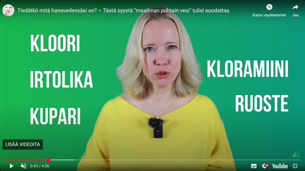 Tiedätkö mitä hanavedessäsi on? – Siksi ”maailman puhtain vesi” kannattaa silti suodattaa