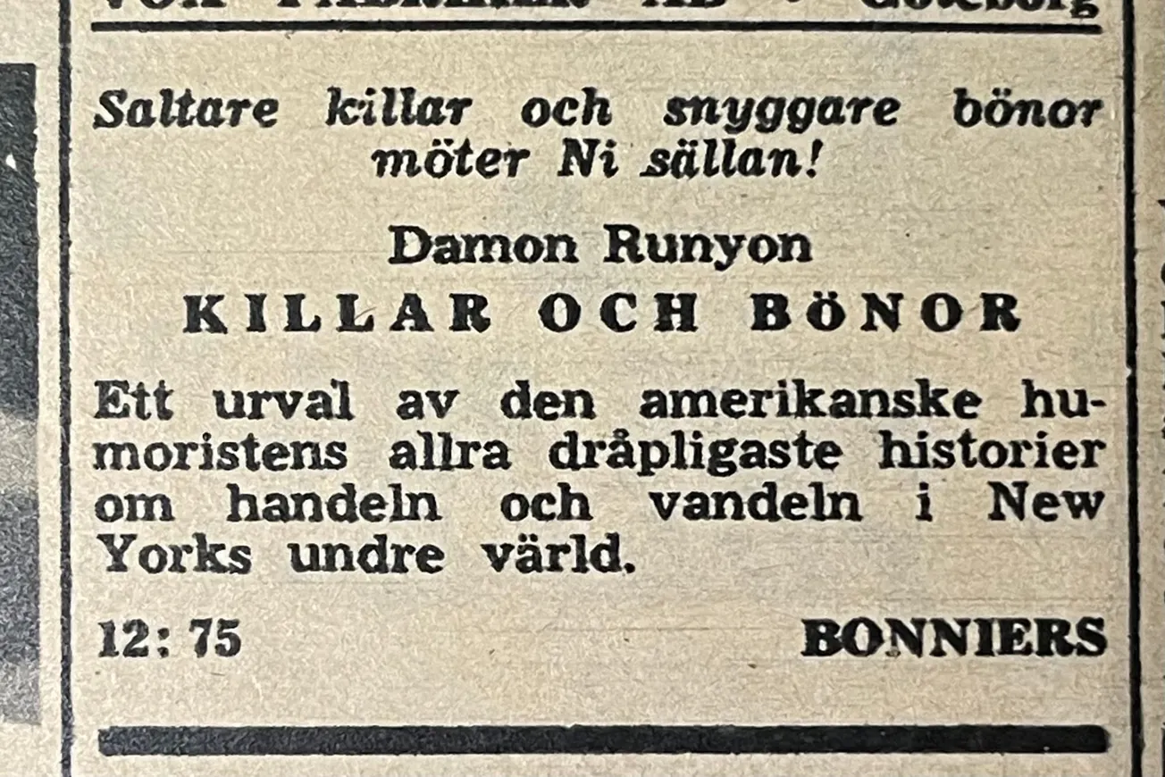 Killar, bönor, pysar och sländor
