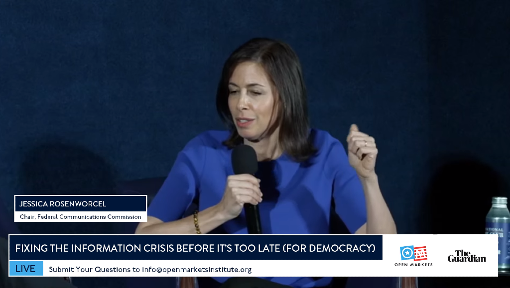 Rosenworcel Weighs in on Big Tech Regulation