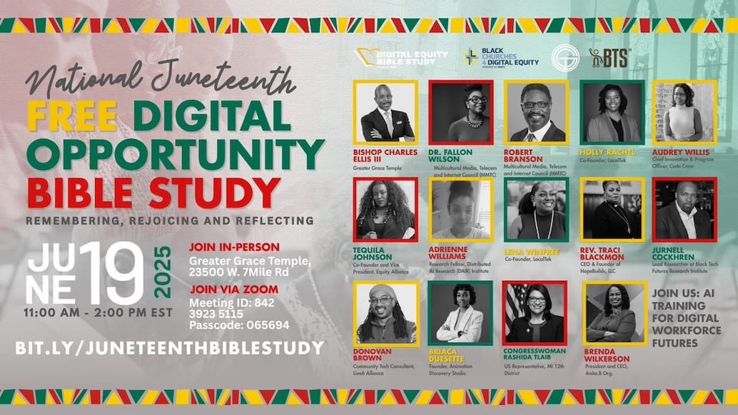 Black Churches 4 Digital Equity Host Bible Study on Juneteenth