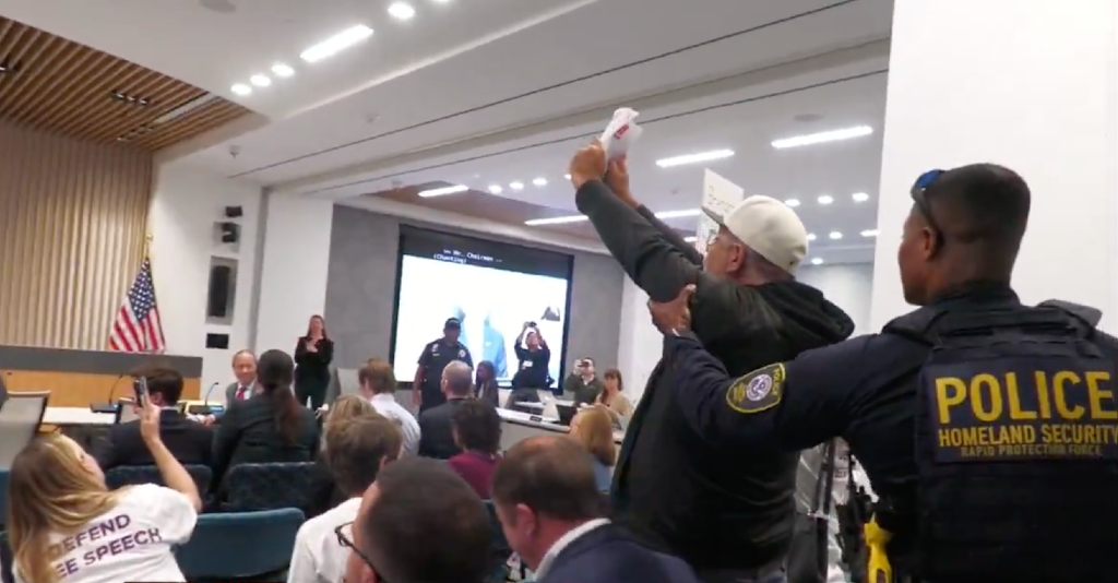 Protesters Disrupt Carr’s First FCC Meeting Since Kimmel Suspension