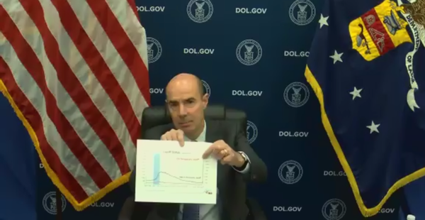 Labor Secretary Eugene Scalia Says the Impact of Coronavirus Like World War II