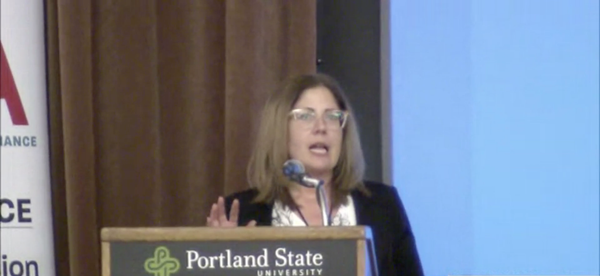 Photo of Angela Siefer at Wednesday's event