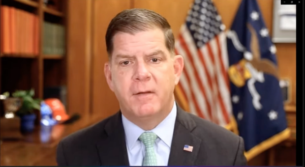 Photo of Secretary Martin Walsh at the TWIG kickoff webinar