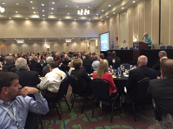 Kentucky Lt. Gov. Crit Luallen speaking at Broadband Communities conference in Lexington.