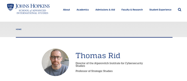Legal Tech Book Club (un libro a settimana): Thomas Rid, "Misure Attive", LUISS, 2022.